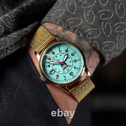 New Raketa Watch Aviator Mechanical Russian Soviet USSR Military Men's Rare 20th