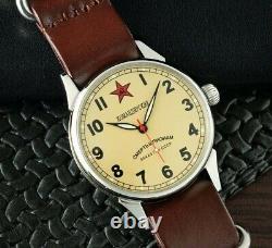New Raketa Watch Komanderskie Mechanical Russian Soviet USSR Red Star Rare Old