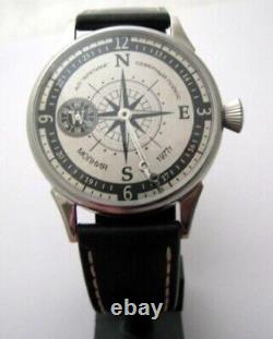 New! Watch Molniya Mechanical Compass Russian Men's Soviet USSR Dial Wrist 3602