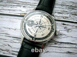 New! Watch Molniya Mechanical Compass Russian Men's Soviet USSR Dial Wrist 3602