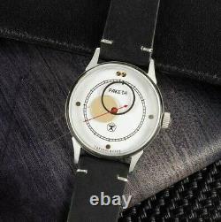 New! Watch Raketa Moon & Sun Soviet USSR Russian Mechanical Vintage Rare White