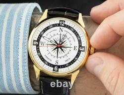 New! Watch Raketa Russian Compass Mechanical Men's Soviet USSR Gold Vintage