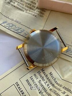 Nos Vintage Men's Ussr Russian Watch Pobeda? Zim G Au Rare 15 Jewels + Box