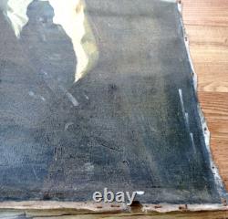 Oil painting USSR Portrait of Vladimir LENIN. Soviet Russian communist propaganda