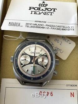 Okean 3133 Italien Chronograph Poljot Vintage Russian Cccp