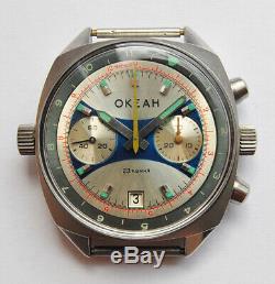 Okean Ocean Vintage USSR Russian Soviet watch Poljot Chronograph 3133 3297
