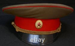Original Cold War USSR Soviet Union Russian Army Officers Visor Cap Nice Patina