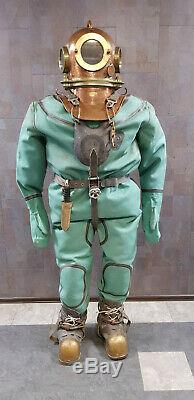 Original Russian Soviet 3-bolt diver's suit. Full-size dummy. USSR MARITIME