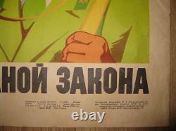 Original Russian Soviet Ussr Protection Of Nature Poster Greenpeace No Hunting