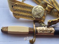 Original Soviet Navy Officers' Dagger ceremonial Dress Belt USSR Russian