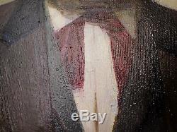 Original Soviet Russian Big Oil painting portrait of Karl Marx p. F. Samusev 1979