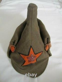Original Soviet Russian CIVIL War Budenovka Hat Cap 1918-1922 Hammer And Plow