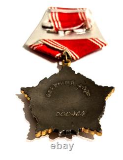 Original USSR Order for Personal Courage Medal #1336 Soviet Russian Silver