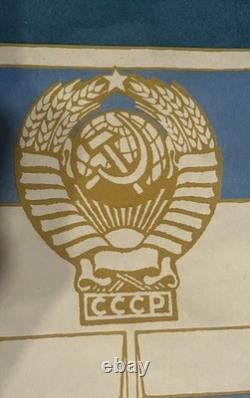Original Vintage Russian Triptych Soviet Poster USSR 1981 Large 3 Piece Banner
