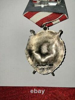 Original WWII Russian Soviet Military Order Of Red Banner Silver Numbered