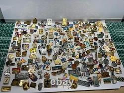 Over 230 Pcs of LOT COLLECTION RUSSIAN SOVIET Tourist BADGES PIN USSR
