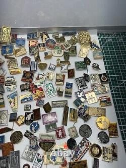 Over 230 Pcs of LOT COLLECTION RUSSIAN SOVIET Tourist BADGES PIN USSR