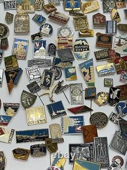 Over 230 Pcs of LOT COLLECTION RUSSIAN SOVIET Tourist BADGES PIN USSR