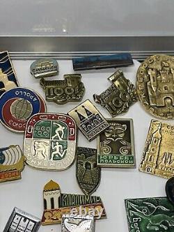 Over 230 Pcs of LOT COLLECTION RUSSIAN SOVIET Tourist BADGES PIN USSR