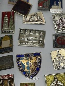 Over 230 Pcs of LOT COLLECTION RUSSIAN SOVIET Tourist BADGES PIN USSR