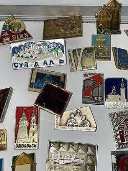 Over 230 Pcs of LOT COLLECTION RUSSIAN SOVIET Tourist BADGES PIN USSR
