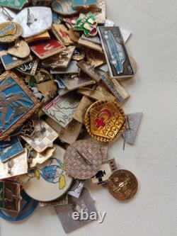 Over 350 Pcs of LOT COLLECTION RUSSIAN SOVIET Tourist Sport Politic BADGES Pin