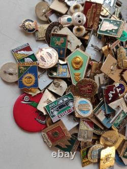 Over 350 Pcs of LOT COLLECTION RUSSIAN SOVIET Tourist Sport Politic BADGES Pin