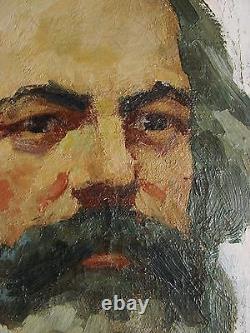 PAIR Russian Ukrainian Soviet Oil Paintings Marx & Lenin realism Propaganda