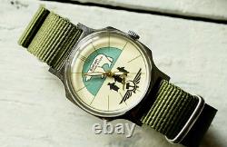 POBEDA BURAN Antarctic polar bear Arctic USSR Vintage watch Russian Victory
