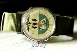 POBEDA BURAN Antarctic polar bear Arctic USSR Vintage watch Russian Victory
