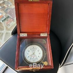 POLJOT 6MX Chronometer Ship Marine Clock 1MCHZ Russian Soviet Navy Military USSR
