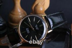 POLJOT De Luxe ultra slim watch gold plated Wrist watch Mechanical USSR