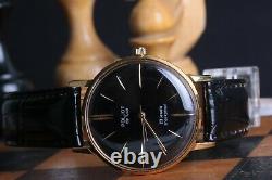 POLJOT De Luxe ultra slim watch gold plated Wrist watch Mechanical USSR