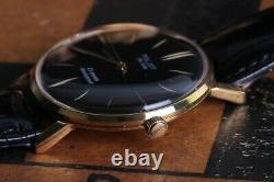POLJOT De Luxe ultra slim watch gold plated Wrist watch Mechanical USSR