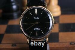 POLJOT De Luxe ultra slim watch gold plated Wrist watch Mechanical USSR