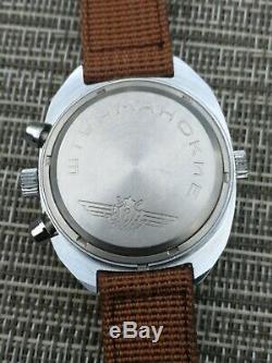 POLJOT STURMANSKIE CHRONOGRAPH USSR Russian military watch, 3133, 23J,'80s