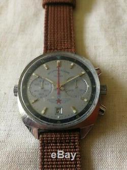 POLJOT STURMANSKIE CHRONOGRAPH USSR Russian military watch, 3133, 23J,'80s