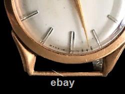 Poljot Gold 14K USSR Vintage 1964 Mechanical Wind Watch 17 jewels Works Great