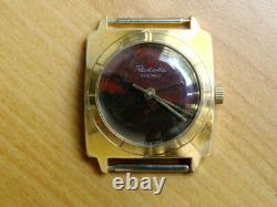 RAKETA RECORD Russian Soviet watch the Dial is made from Natural Stone Jasper