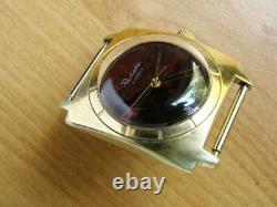 RAKETA RECORD Russian Soviet watch the Dial is made from Natural Stone Jasper