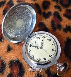 RARE Molnija pocket watch Soviet USSR Russian unique case full hunter mechanical