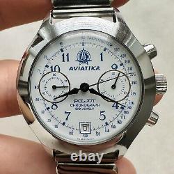 RARE STURMANSKIE AVIATIKA 3133 POLJOT Vtg Soviet Chronograph USSR Watch RUSSIAN