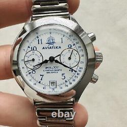 RARE STURMANSKIE AVIATIKA 3133 POLJOT Vtg Soviet Chronograph USSR Watch RUSSIAN