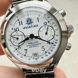 RARE STURMANSKIE AVIATIKA 3133 POLJOT Vtg Soviet Chronograph USSR Watch RUSSIAN