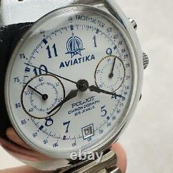 RARE STURMANSKIE AVIATIKA 3133 POLJOT Vtg Soviet Chronograph USSR Watch RUSSIAN