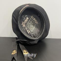 RARE VINTAGE Caspian Flotilla RUSSIAN USSR SOVIET UNION SAILOR NAVY HAT CAP