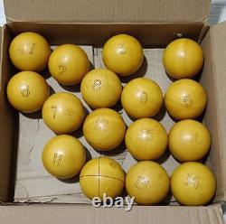 RARE Vintage Old Soviet Russian USSR Balls Billiard SET 68.1mm FULL SET