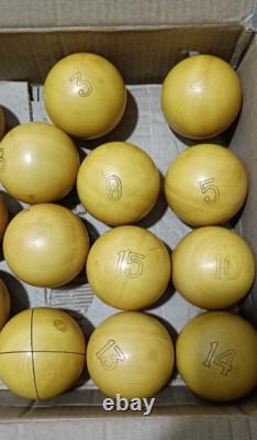RARE Vintage Old Soviet Russian USSR Balls Billiard SET 68.1mm FULL SET