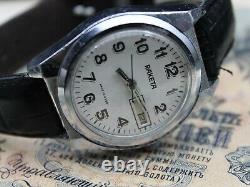 RARE? Vintage USSR Russian Soviet MECHANICAL Wrist Watch Raketa Serviced