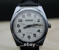 RARE? Vintage USSR Russian Soviet MECHANICAL Wrist Watch Raketa Serviced